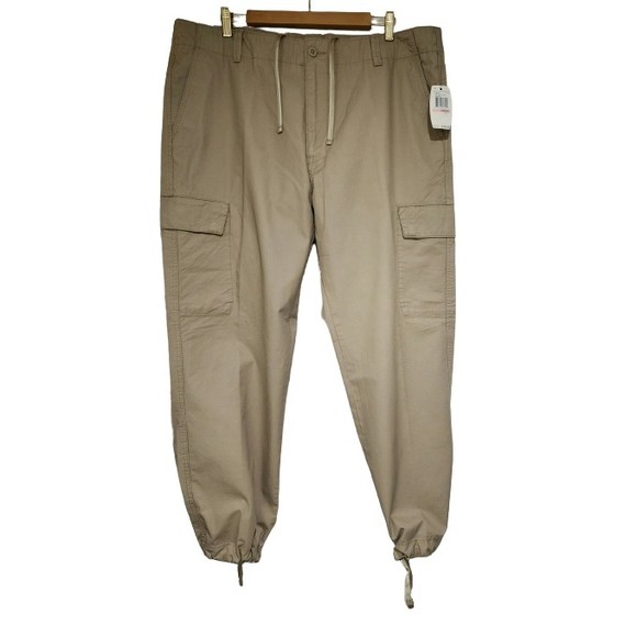 NWT Nautica Mens Cargo Pants Beige Beach-Sand Adjustable Waist & Hem Size 40x30 - Picture 2 of 16